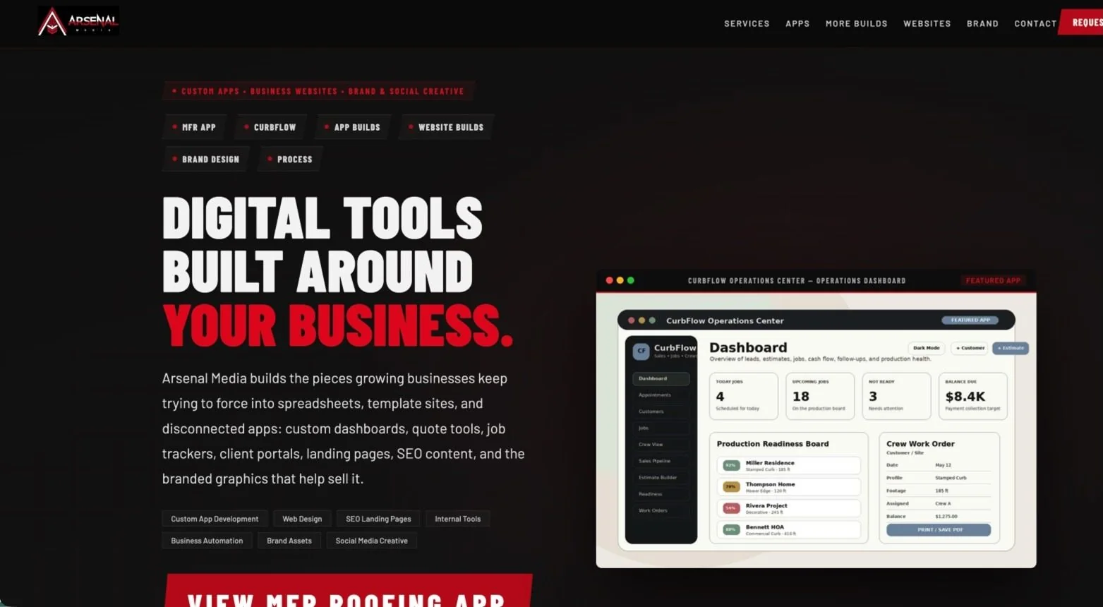Website design preview for a Texas service business with clear calls to action